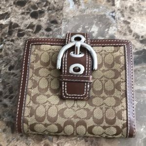 Brown signature classic C Coach wallet